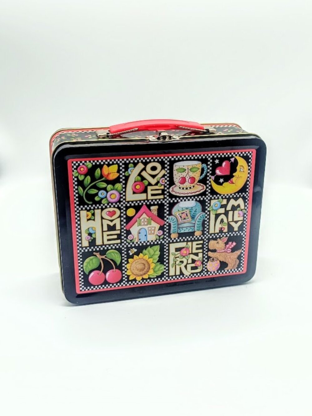 Vintage Mary Engelbreit 1999 Tin Metal Lunch Box